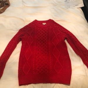 Red Cableknit sweater